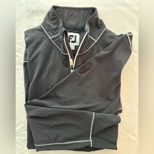 FootJoy Black and Grey Striped Performance Quarter-Zip